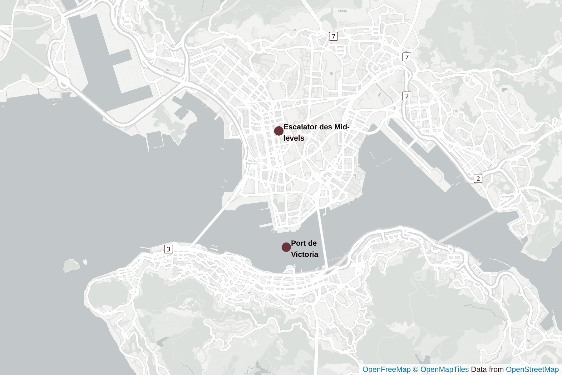 Carte de Hong Kong