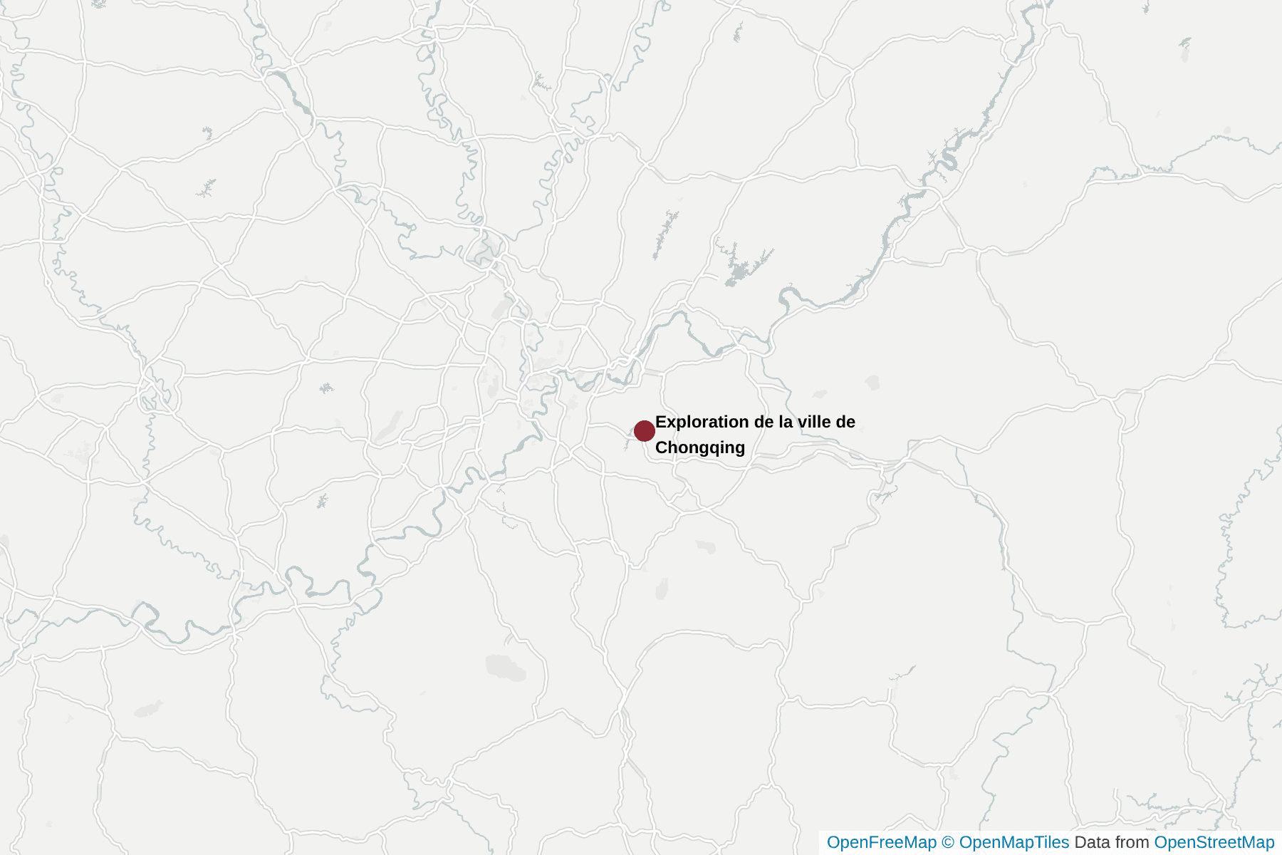 Carte de Exploration de la ville de Chongqing