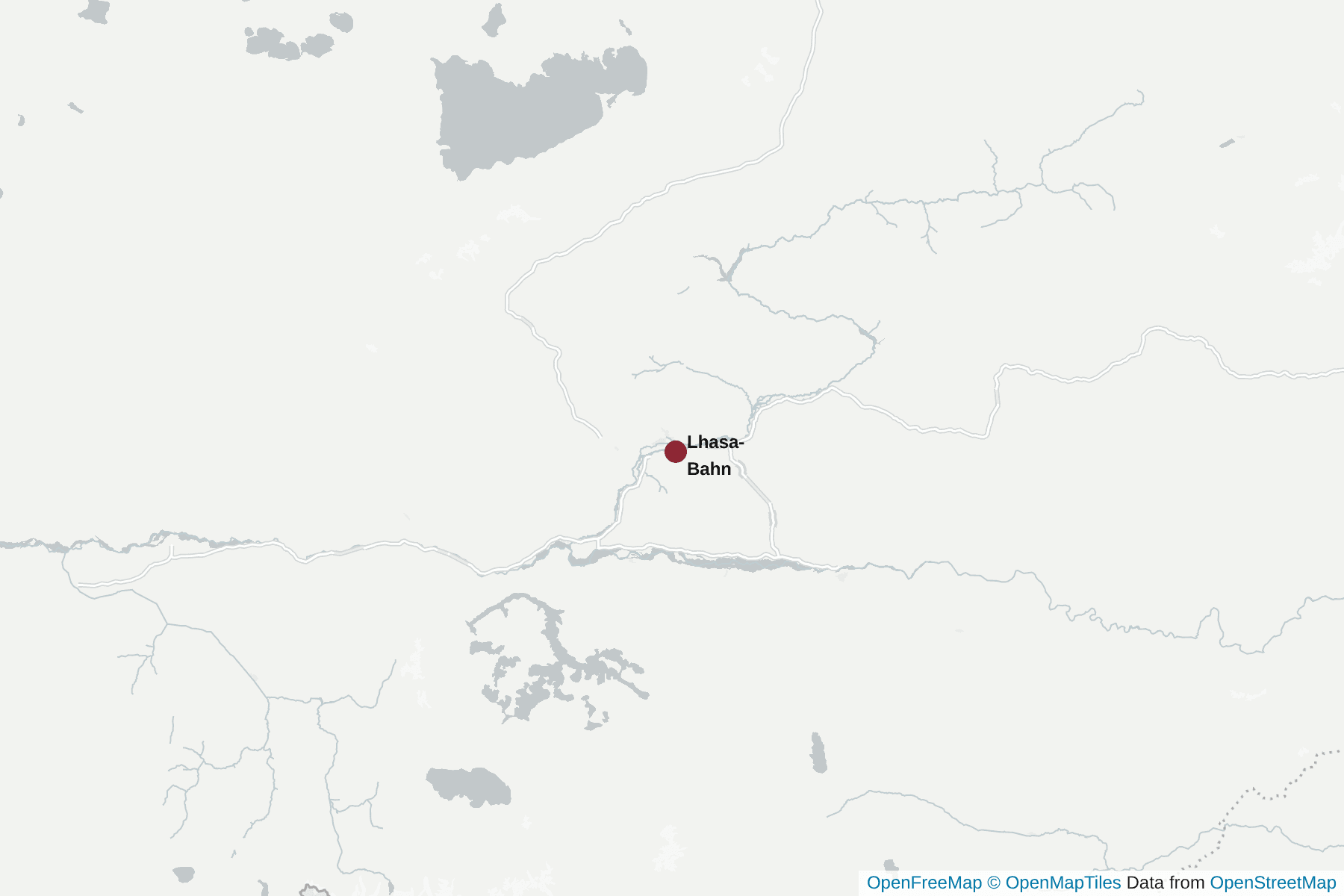Carte de Lhasa-Bahn